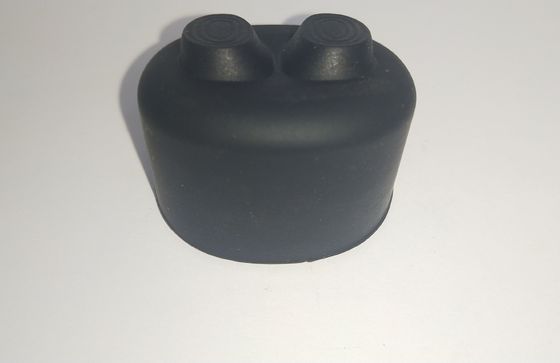 Black Silicone Rubber Parts Cylindrical Rubber Handle Sleeve 1*25mm